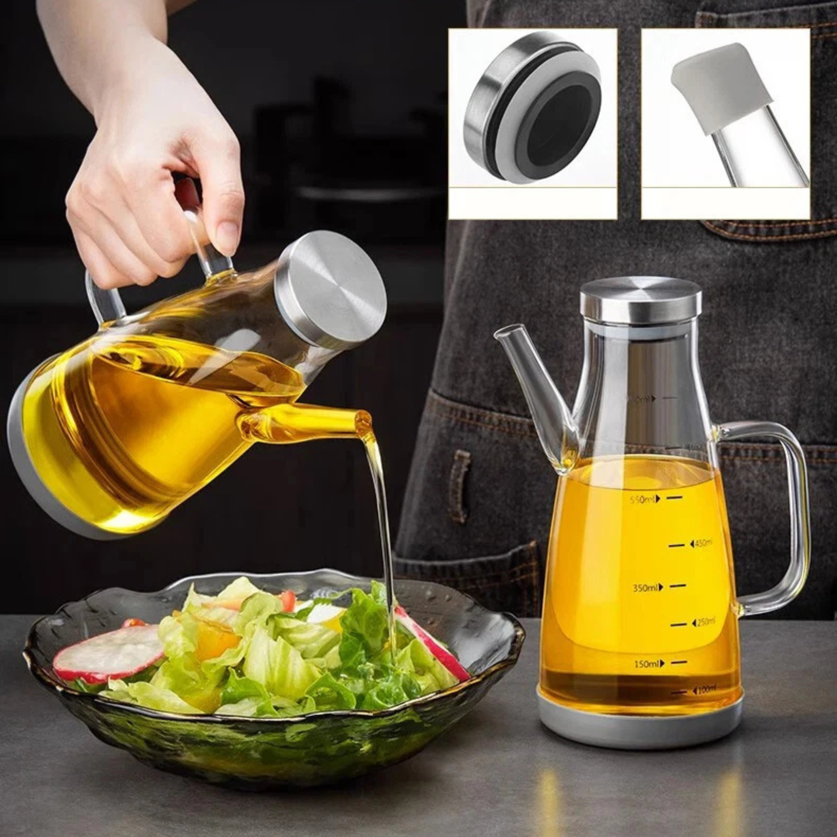 Glass Oil Dispenser jar