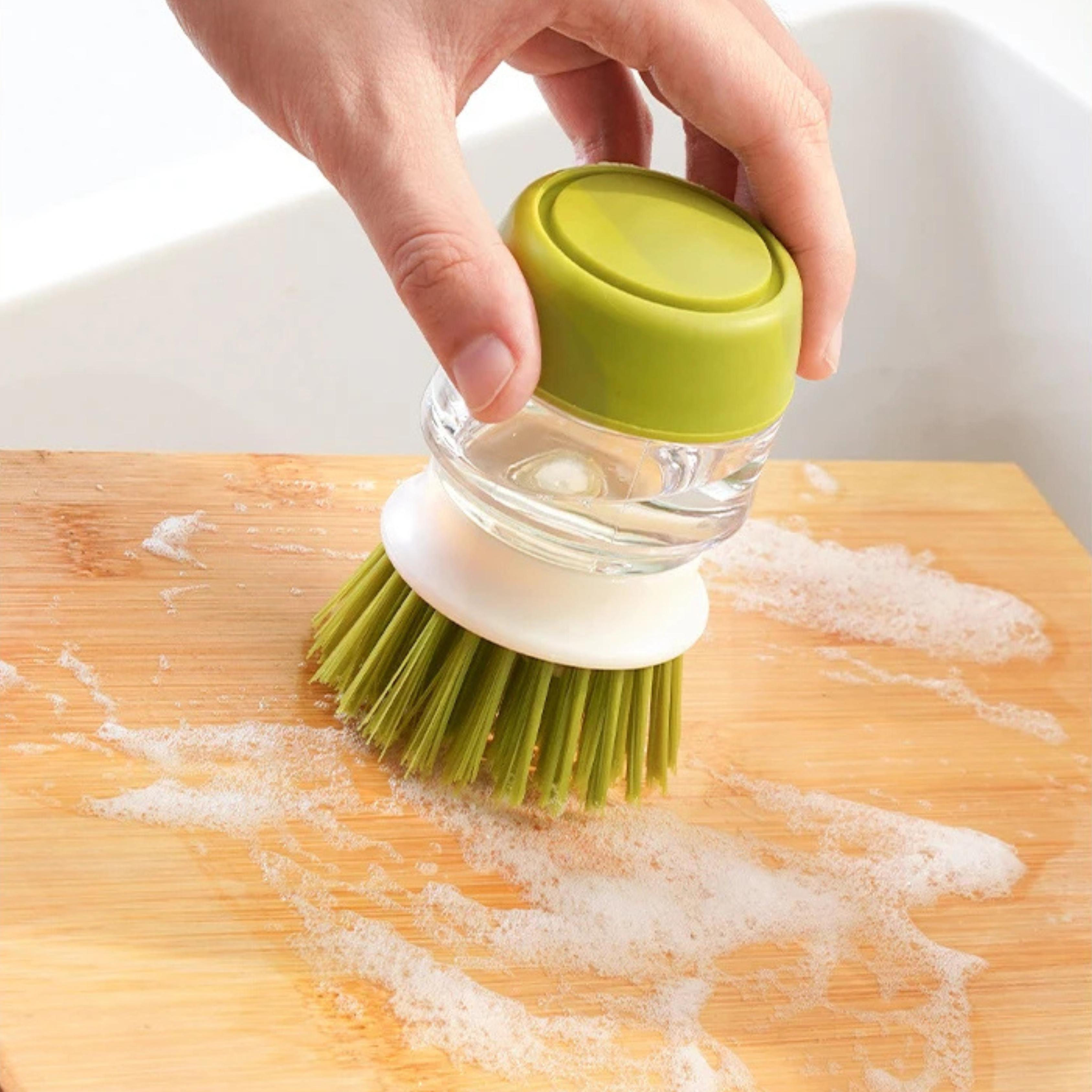 Premium Soap Dispensing Palm Brush (Set of 2)