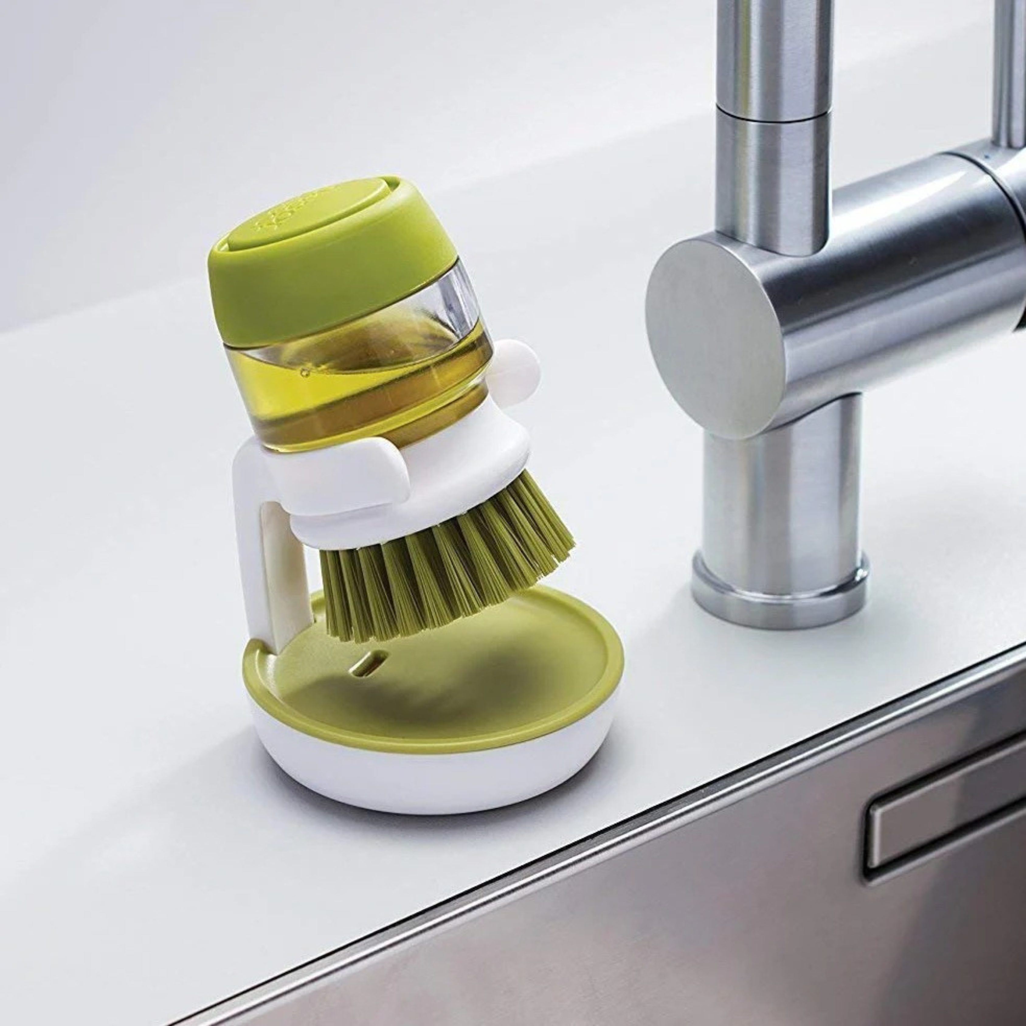 Premium Soap Dispensing Palm Brush (Set of 2)