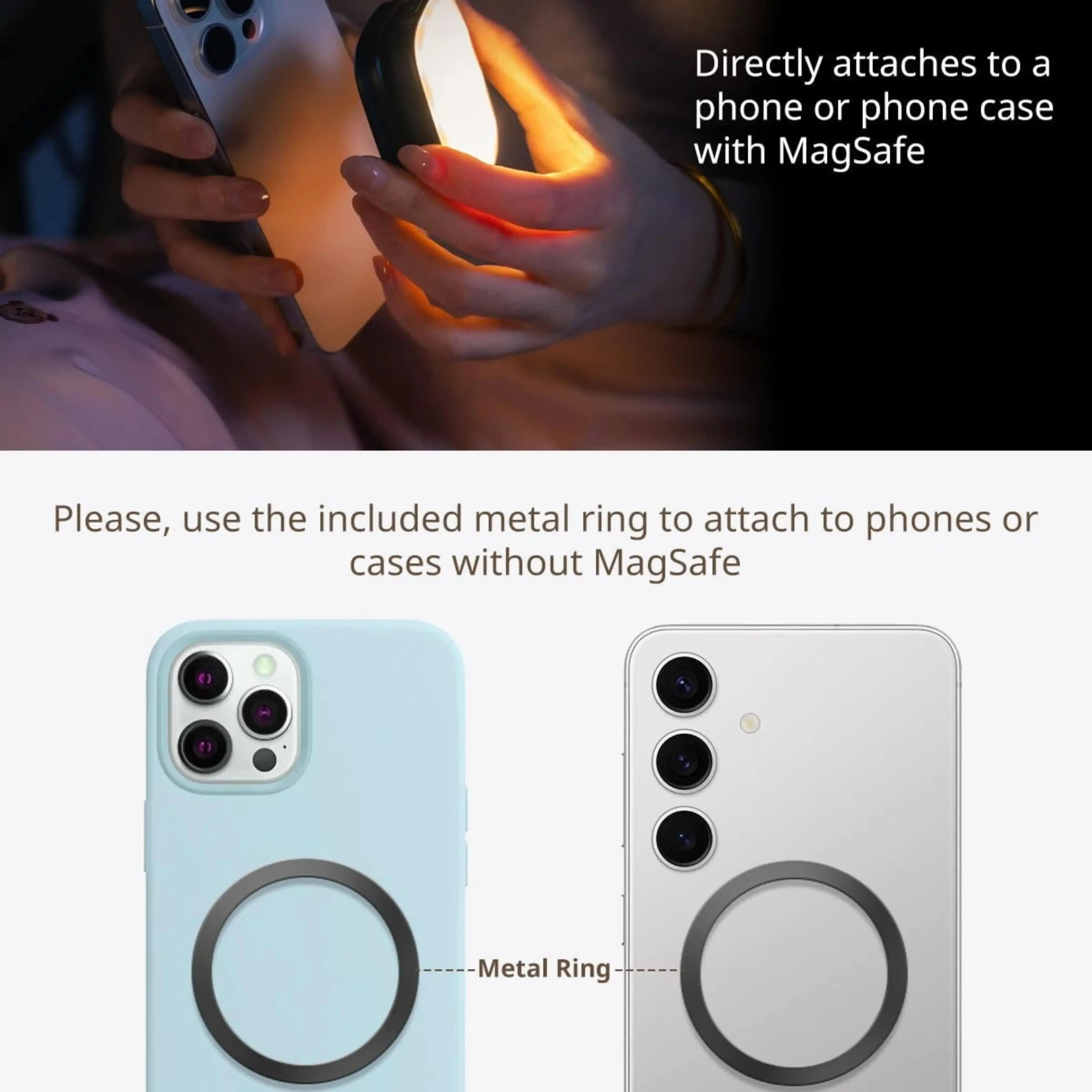 Premium Magnetic Selfie Light With Mirror